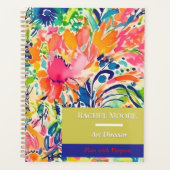 Floral Custom Name Planner voor Werk, School (Voorkant)