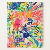 Floral Custom Name Planner voor Werk, School (Achterkant)