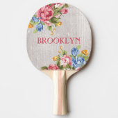 Floral Custom Personalized Ping Pong Paddle Tafeltennisbatje (Voorkant)