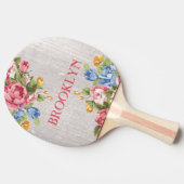Floral Custom Personalized Ping Pong Paddle Tafeltennisbatje (Zijkant)