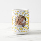 Floral Custom Photo | Moederdag Gift | Geel Koffiemok (Center)