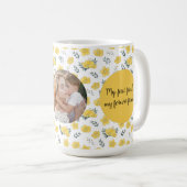 Floral Custom Photo | Moederdag Gift | Geel Koffiemok (Voorkant rechts)