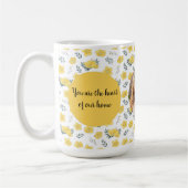 Floral Custom Photo | Moederdag Gift | Geel Koffiemok (Links)