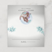 Floral Custom Photo Plaatskaartje (Buitenkant ongevouwen)