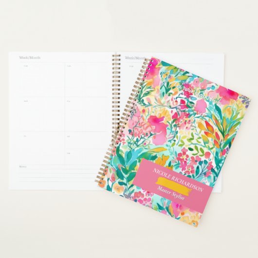 Floral Custom Planner voor Werk of School (Display)