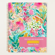 Floral Custom Planner voor Werk of School