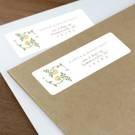 Floral Custom Return Adreslabel Etiket