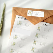 Floral Custom Return Adreslabel Etiket