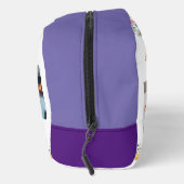 Floral Custom Text Monogram Familie Foto Dopp Kit Toilettasje (Rechts)