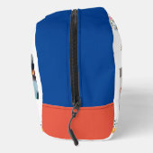 Floral Custom Text Monogram Familie Foto Dopp Kit Toilettasje (Rechts)