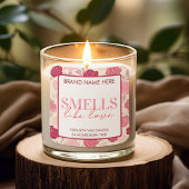 Floral Custom Valentine's Day Candle Label