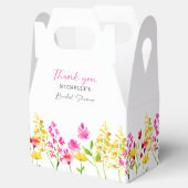 Floral Custom Wildflower Vrijgezellenfeest Script Bedankdoosjes (Geopend)