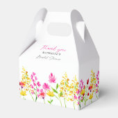 Floral Custom Wildflower Vrijgezellenfeest Script Bedankdoosjes (Voorkant Zijde)
