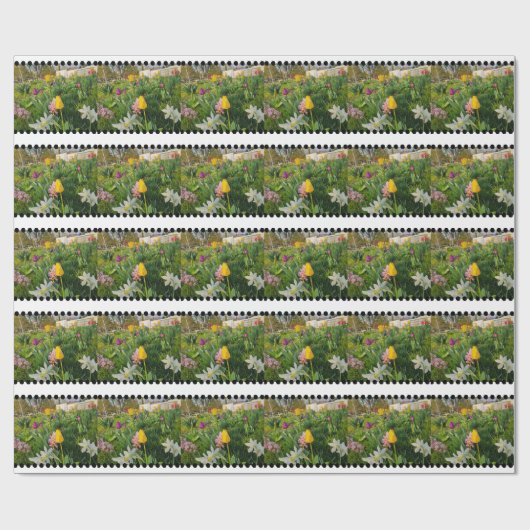 Floral Custom Wrapping Paper Cadeaupapier (Vlak)