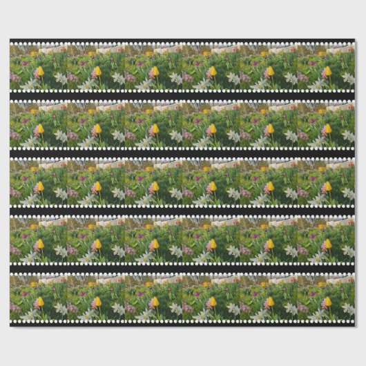 Floral Custom Wrapping Paper Cadeaupapier (Vlak)