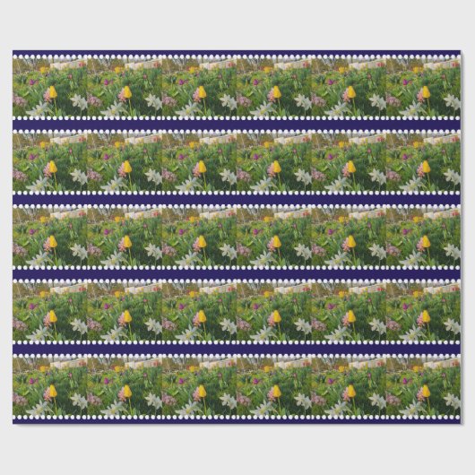 Floral Custom Wrapping Paper Cadeaupapier (Vlak)