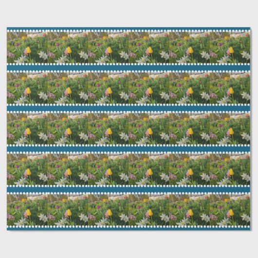 Floral Custom Wrapping Paper Cadeaupapier (Vlak)