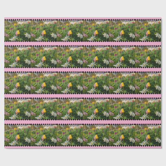 Floral Custom Wrapping Paper Cadeaupapier (Vlak)