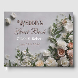 Floral Customizable Wedding Guest Guest Book Gastenboek