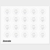 Floral Cute Baby shower Dank u wel Ronde Sticker (Vel)