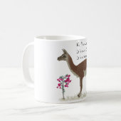 Floral Cute Llama Illustratie nr. Prob-llama Koffiemok (Voorkant links)