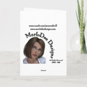  Floral D3 Blank Wenskaart Kaart (Achterkant)