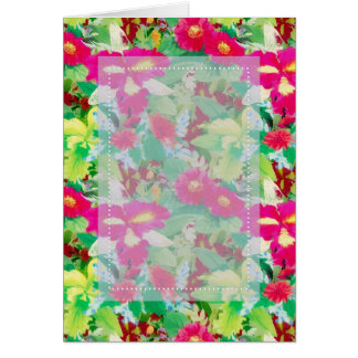  Floral D6 Blank Wenskaart