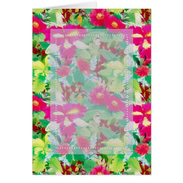  Floral D6 Blank Wenskaart (Voorkant)