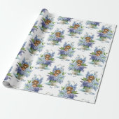 Floral Dachshund in Lilacs Cadeaupapier (Uitgerold)