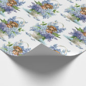 Floral Dachshund in Lilacs Cadeaupapier (Hoek)