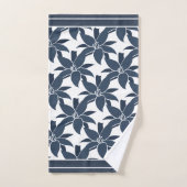 Floral Dahlia Blue en White Bad Handdoek (Handdoek)