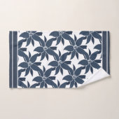 Floral Dahlia Blue en White Bad Handdoek (Handdoek)