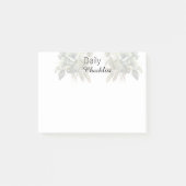 Floral Daily Checklist Sticky Notes (Voorkant)