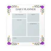 Floral Daily Planner Notitieblok (Voorkant)