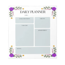 Floral Daily Planner Notitieblok