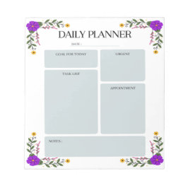 Floral Daily Planner Notitieblok