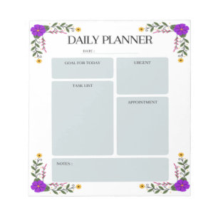 Floral Daily Planner Notitieblok
