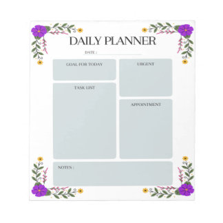 Floral Daily Planner Notitieblok