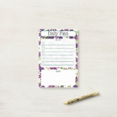Floral Daily Planning Checklist Notepad Post-it® Notes (Op bureau)
