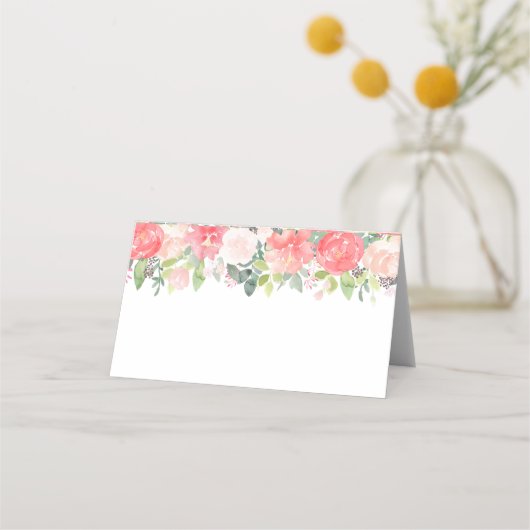 Floral Dairy Koe Boerderij Pioen Bloem Place Cards Plaatskaartje (Achterkant)