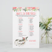 Floral Dairy Koe Boerderij Wat zit er in je Purse  (Staand voorkant)