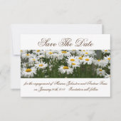 Floral daisies behalve de datumuitnodiging save the date (Voorkant)