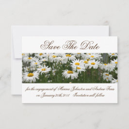 Floral daisies behalve de datumuitnodiging save the date