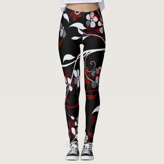 Floral Daisies Leggings (Voorkant)