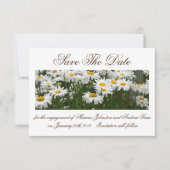 Floral Daisies save The Date Invitation (Voorkant)