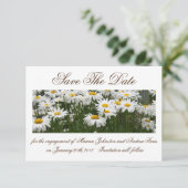 Floral Daisies save The Date Invitation (Staand voorkant)
