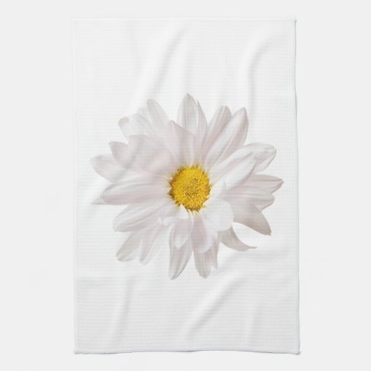 Floral Daisies Sjabloon van White Daisy Flower Des Theedoek (Verticaal)