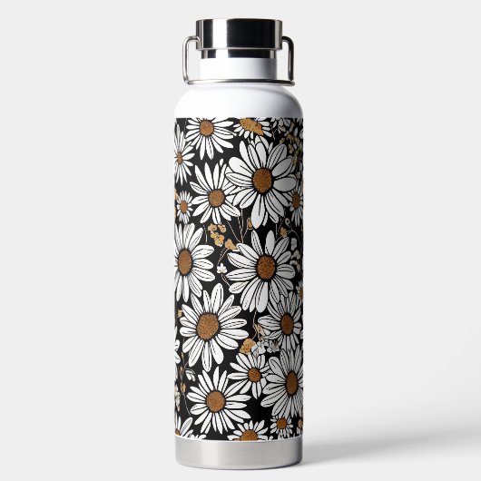 Floral Daisies Waterfles (Achterkant)