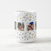 Floral Daisy 6 Fotocollage - Aangepaste Moederdag Koffiemok (Center)