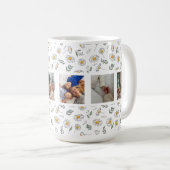 Floral Daisy 6 Fotocollage - Aangepaste Moederdag Koffiemok (Voorkant rechts)